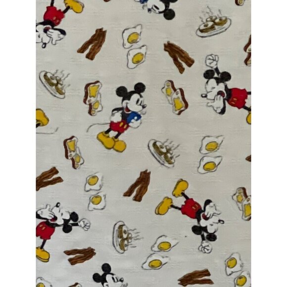 VTG  Disney Mickey Mouse Womens Sleep Shirt Top Sz Small bacon‎ Eggs - Picture 4 of 10